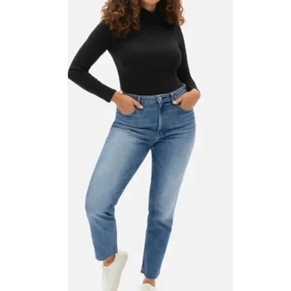 Everlane Denim - Everlane The Curvy Cheeky Straight Ankle Jean Classic Blue Size 26 High Rise